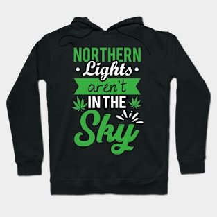 funny weed design "northern lights aren't in the sky" Hoodie